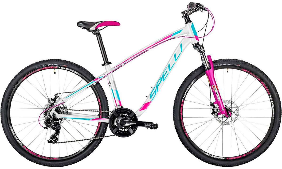 Фотография Велосипед Spelli SX-3200 LADY 27,5" (2020) 2020 Бело-розовый